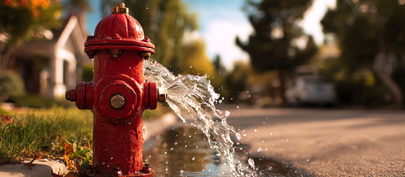 Sonderpläne im Brandschutz: Wasser läuft aus Hydrant